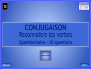 Les verbes de la conjugaison - Questionnaire