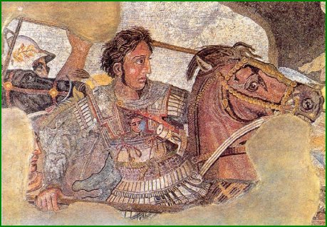 Alexandre le Grand sur son cheval Bucéphal