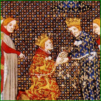 1329 - Édouard III, roi d'Angleterre, prêtant hommage à Philippe VI