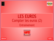 Les euros : Compter les euros avec des pièces et des billets
