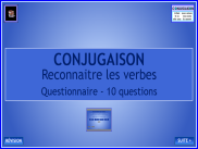 Conjugaison : questionnaire - les verbes