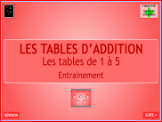 Calcul - Apprendre les tables d'addition (3)