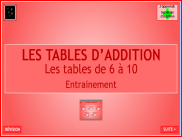 Calcul - Apprendre les tables d'addition (4)