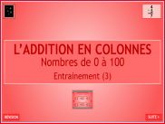 Calcul : L'addition en colonnes - Nombres de 0 à 100 (3)