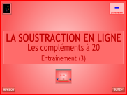 Calcul : La soustraction en ligne - Nombres de 0 à 20 (3)
