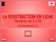Calcul : La soustraction en ligne - Nombres de 0 à 50 (3)