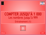 Compter jusqu'à 1000 - Entrainement (1)
