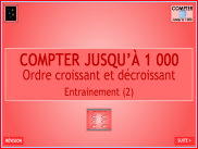 Compter jusqu'à 1000 - Entrainement (2)