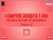 Compter jusqu'à 1000 : Théorie - Nombre avant et nombre après