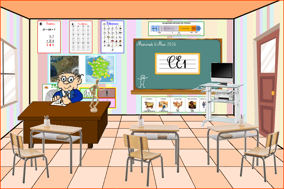 Salle de classe du Soutien Scolaire pour le CE1