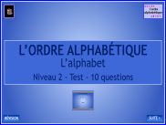 Orthographe - L'ordre alphabétique : Questionnaire