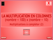 Calcul : La multiplication en colonnes (5)