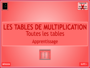 Les tables de multiplication - Toutes les tables (1)