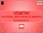 Géométrie : Les droites - Entraînement (1)
