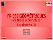Géométrie : Repérage - Compléter des frises (1)
