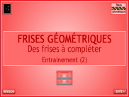 Géométrie : Repérage - Compléter des frises (2)
