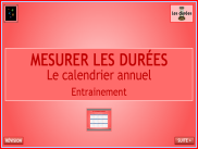Mesures - Mesurer les durées : Le calendrier mensuel