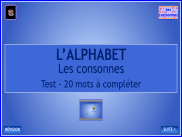 L'alphabet : Questionnaire - les consonnes
