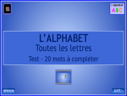 L'alphabet : Questionnaire - toutes les lettres