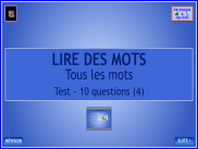 Lire des mots : Questionnaire (4)