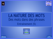 La nature des mots : des mots dans des phrases (3)