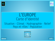 Géographie : Carte d'identité de l'Europe
