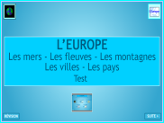 Géographie - Questionnaire : la géographie physique de l'Europe