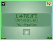 L'Antiquité : Rome et la Gaule - Questionnaire