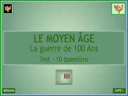 Le Moyen Âge : la guerre de 100 ans - Questionnaire