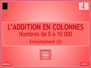 Calculer : l'addition en colonnes - Questionnaire