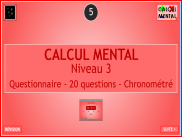 Calcul mental - Niveau 3 - Questionnaire chronométré (2)