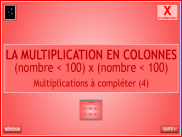 Calcul : La multiplication en colonnes (9)