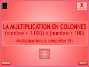 Calcul : La multiplication en colonnes (10)