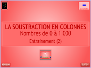 Calculer : La soustraction en colonnes - Nombres de 0 à 1 000 (2)