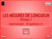 Mesures - Les longueurs (Questionnaire 1)