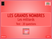 Questionnaire : Les milliards