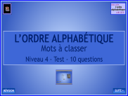 L'ordre alphabétique - Questionnaire 4