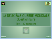 La Seconde Guerre mondiale : Questionnaire