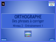 Orthographe - Corriger des phrases (1)