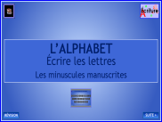 Écrire les lettres de l'alphabet - Minuscules manuscrites