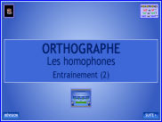 Orthographe - Les homophones - Entrainement (2)
