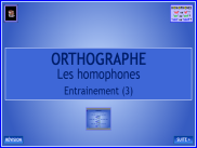Orthographe - Les homophones - Entrainement (3)