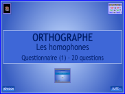 Orthographe - Les homophones - Test (1)