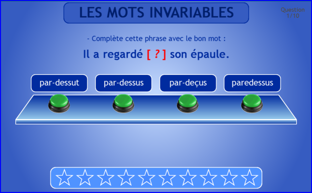 Les mots invariables