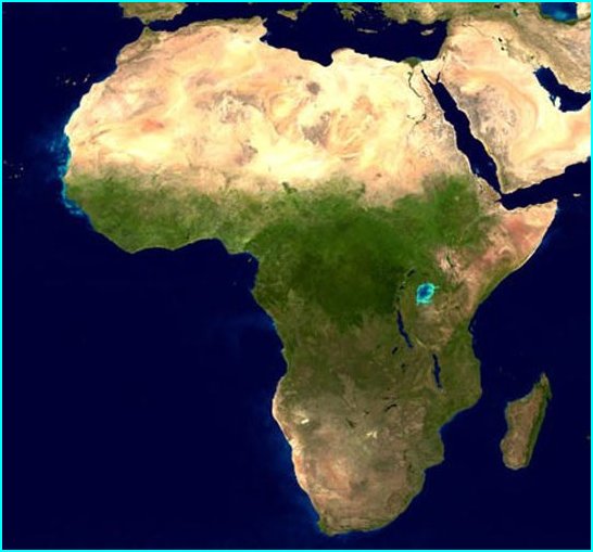 Afrique - Carte satellite
