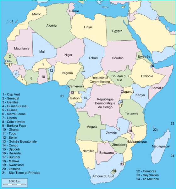 Afrique - Carte politique