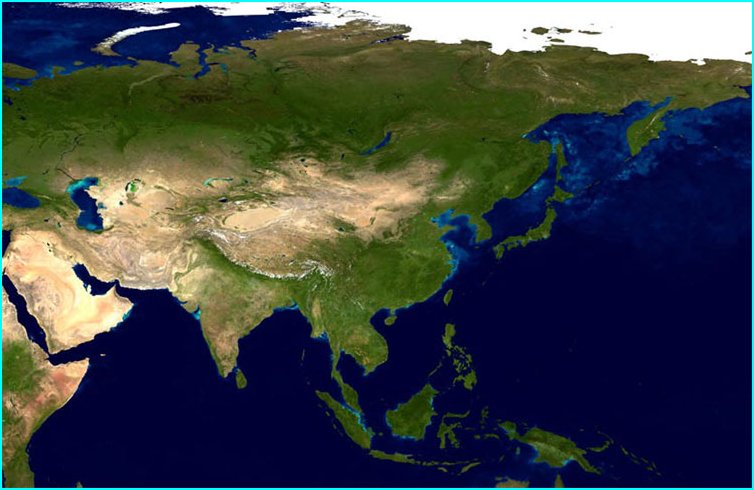 Asie - Carte satellite