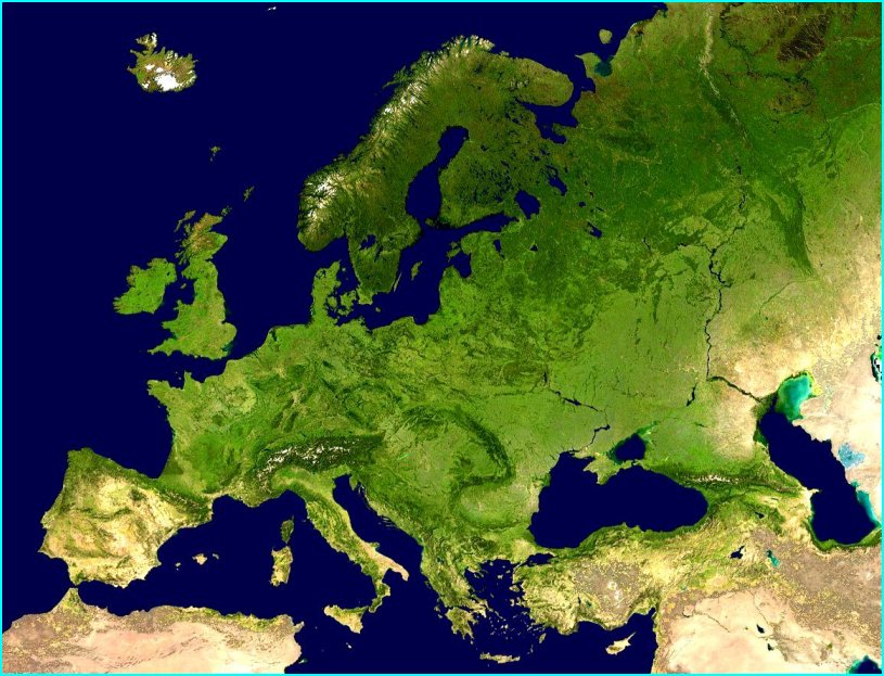 Europe - Carte satellite