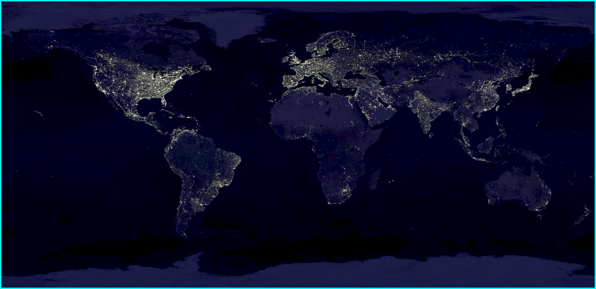Planisphère moderne : Carte de nuit
