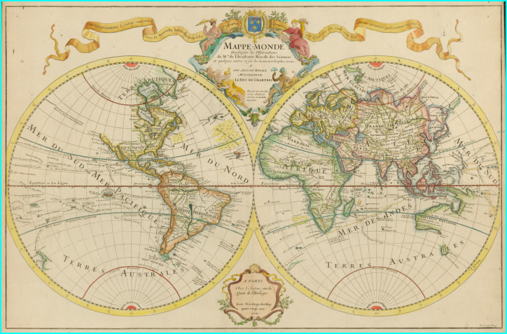 Planisphère historique 1700